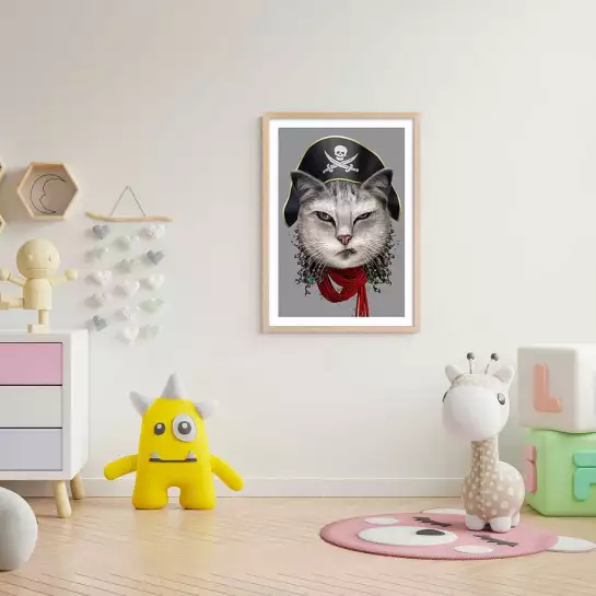 Chat pirate - poster enfant