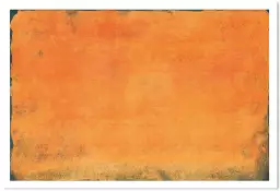 Orange sur bleu - grand tableau abstrait