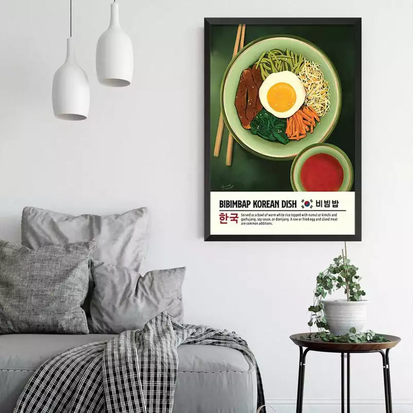 Bibimbap - affiche cuisine originale