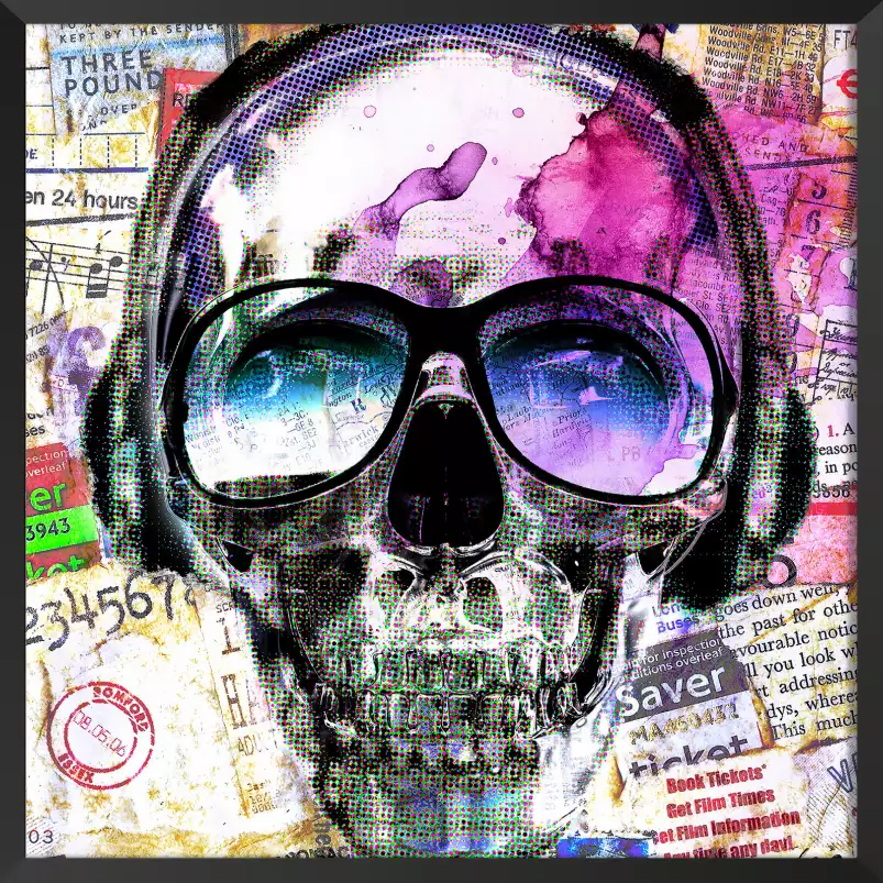 Skull letters - tableau pop art