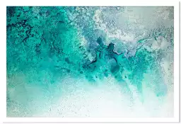 Chuchotement turquoise - affiche abstraite