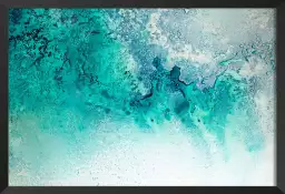 Chuchotement turquoise - affiche abstraite