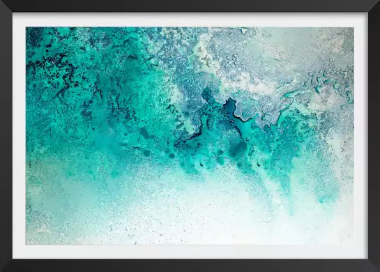 Chuchotement turquoise - affiche abstraite