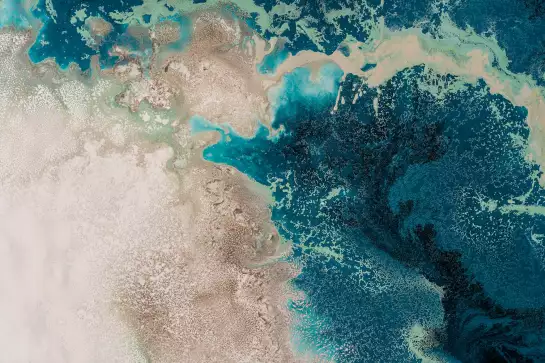 Océans turquoises - tableau abstrait