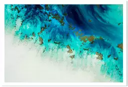 Aqua echos - tableau abstrait bleu