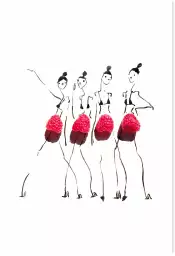 Mesdemoiselles framboises - affiche cuisine humour