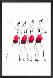 Mesdemoiselles framboises - affiche cuisine humour