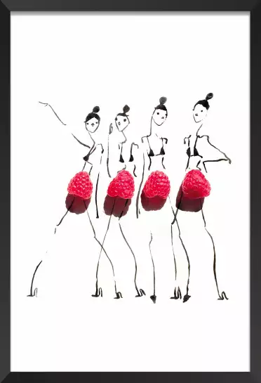 Mesdemoiselles framboises - affiche cuisine humour