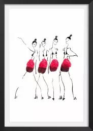 Mesdemoiselles framboises - affiche cuisine humour