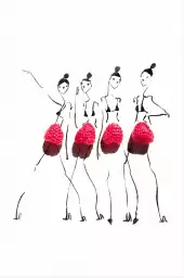 Mesdemoiselles framboises - affiche cuisine humour