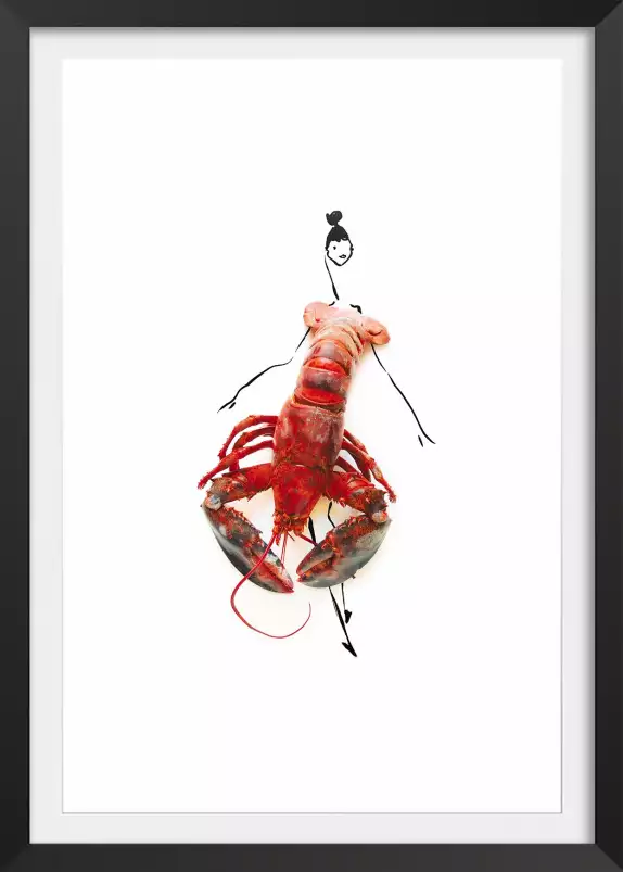 Melle homard - affiche cuisine humour