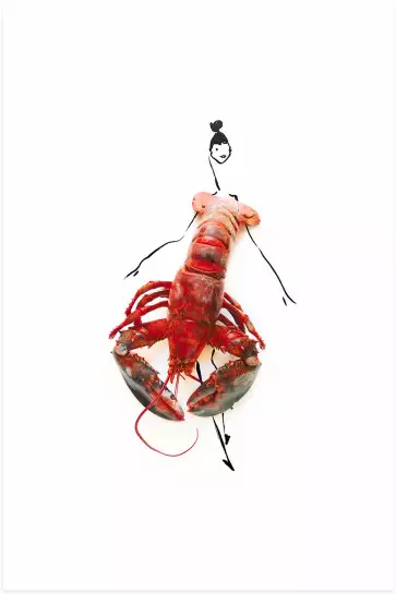 Melle homard - affiche cuisine humour