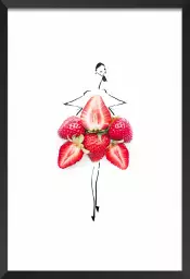 Robe cloche en fraise - affiche cuisine humour