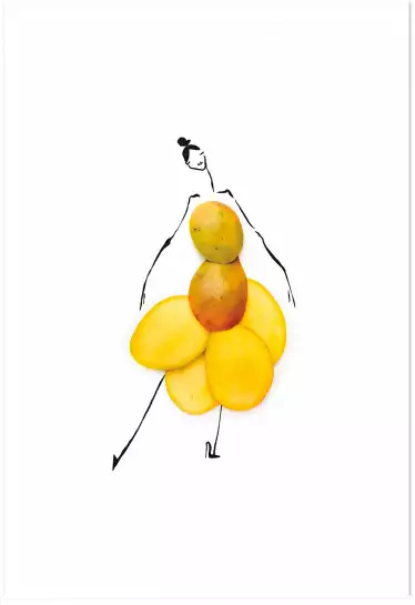 Melle mango - affiche cuisine humour