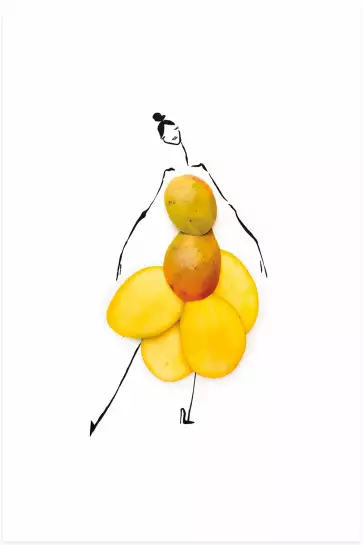 Melle mango - affiche cuisine humour