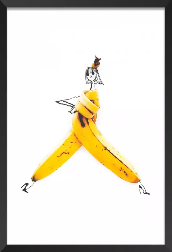 Salopette banana - affiche cuisine humour