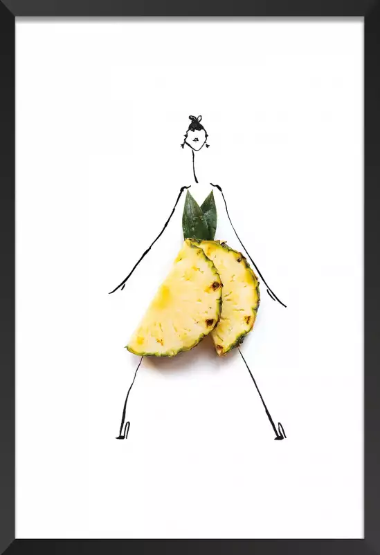 Melle ananas - affiche cuisine humour