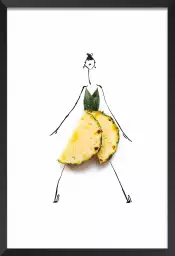 Melle ananas - affiche cuisine humour