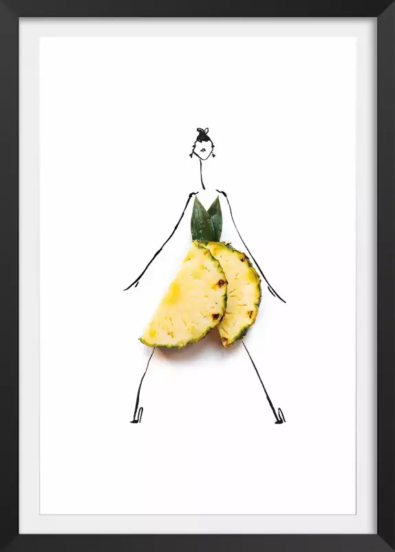 Melle ananas - affiche cuisine humour