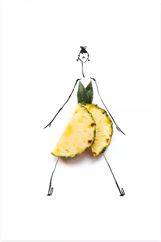 Melle ananas - affiche cuisine humour