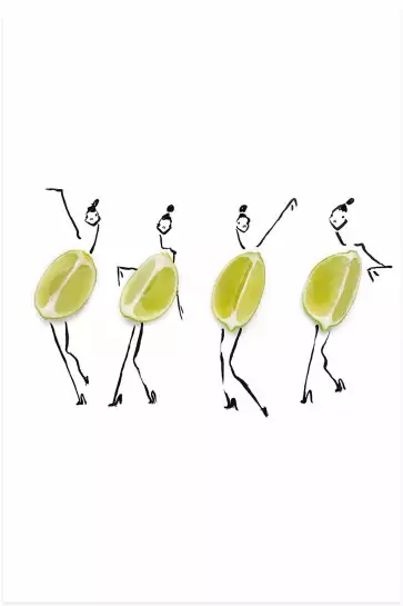 Mesdemoiselles citrons - affiche cuisine humour