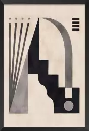 Pièce II en noir - affiche art geometrique