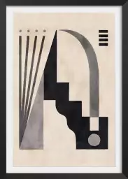 Pièce II en noir - affiche art geometrique