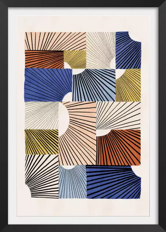 Bises solaires - affiche art geometrique