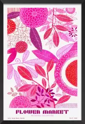 Flower market pinky - affiche de fleurs