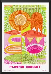 Flower power market - affiche de fleurs