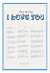 Poème I love you my blue - citation affiche