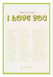 Poème I love you my green - citation affiche