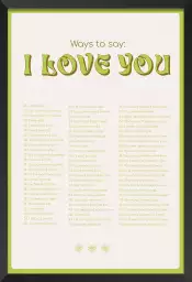 Poème I love you my green - citation affiche