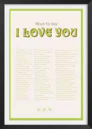 Poème I love you my green - citation affiche