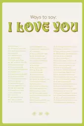 Poème I love you my green - citation affiche