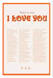 Poème I love you my orange - citation affiche