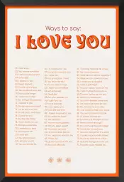 Poème I love you my orange - citation affiche