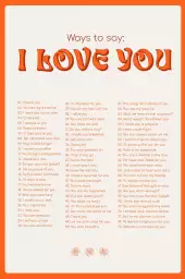 Poème I love you my orange - citation affiche