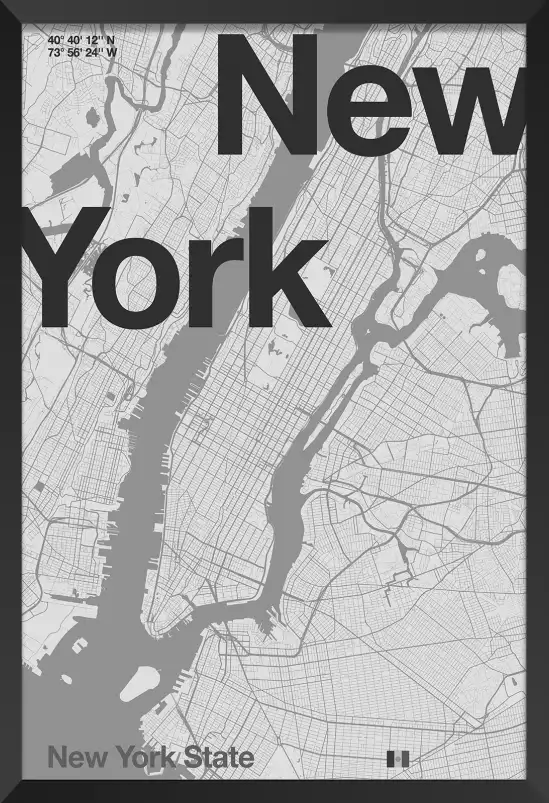 New York minimaliste - carte new york