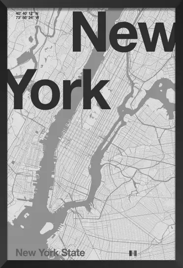 New York minimaliste - carte new york