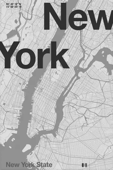 New York minimaliste - carte new york