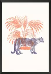 Tigre et bambous - affiche tigre