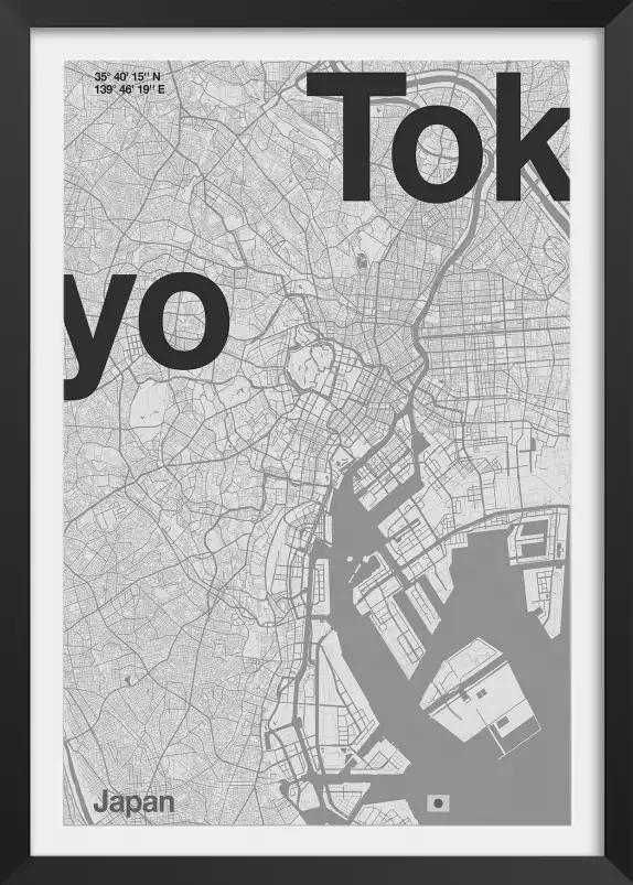 Tokyo minimaliste - affiche ville