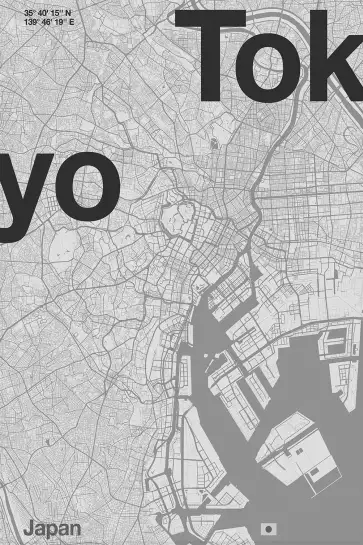 Tokyo minimaliste - affiche ville