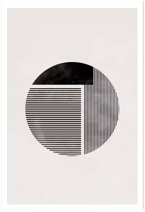 Rond minimaliste - affiche art geometrique