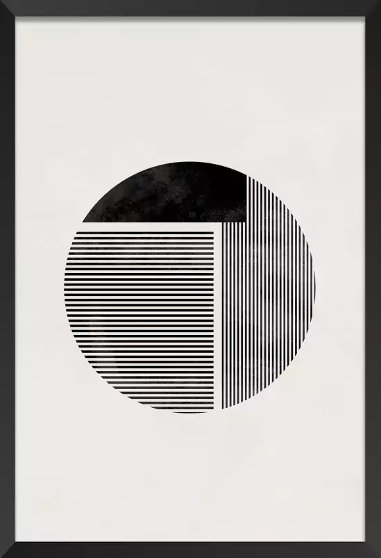 Rond minimaliste - affiche art geometrique