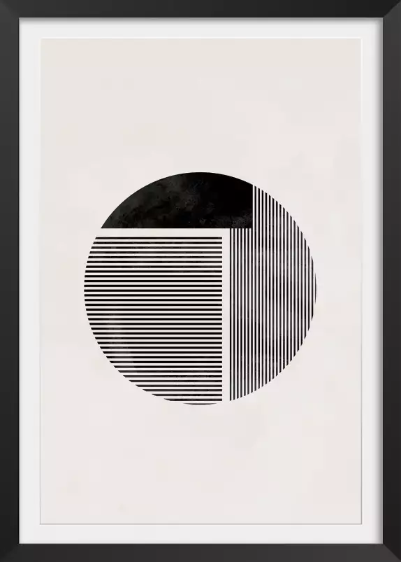 Rond minimaliste - affiche art geometrique