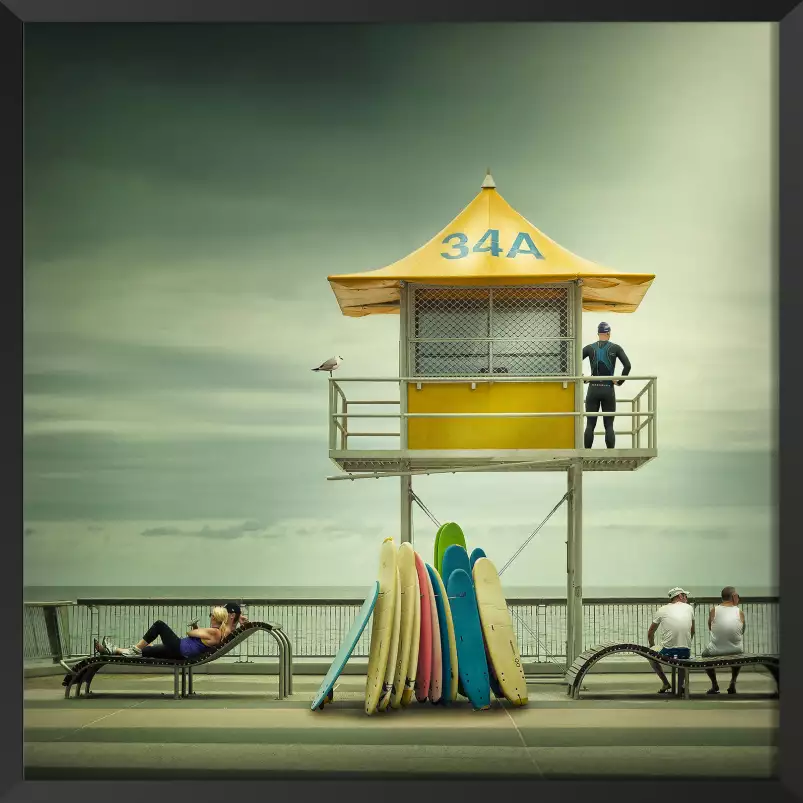 The life guard - tableau d'art