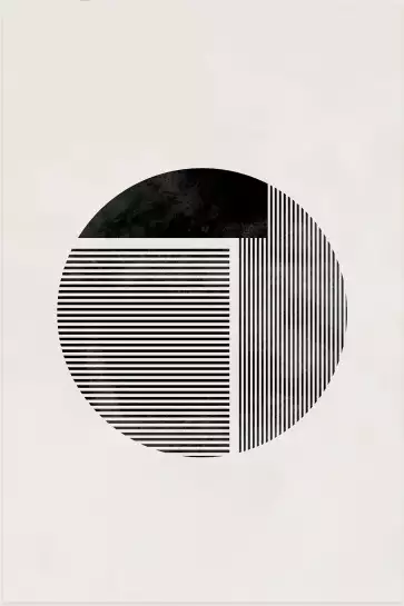 Rond minimaliste - affiche art geometrique