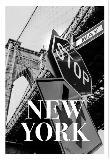 Pont de brooklyn - affiche new york